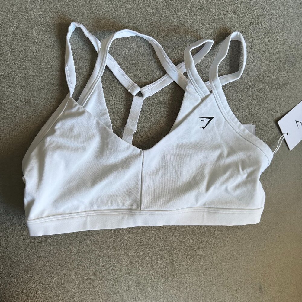 White Gymshark sports bra